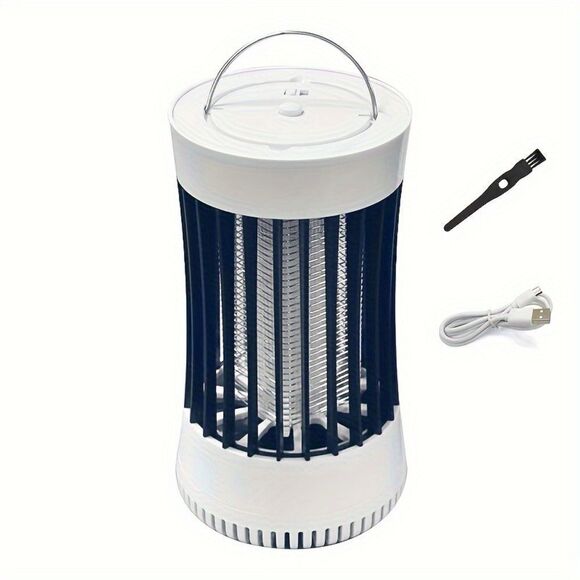 Indoor Electric Bug Zapper with Fan 2-in-1 Plug-in 1500V High Voltage Mosquitoes - Picture 1 of 4